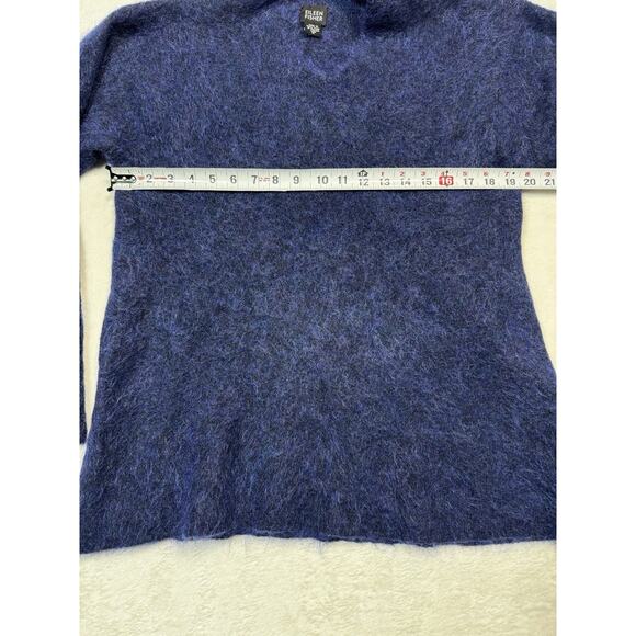 Eileen Fisher VTG Med Mohair Purple Haze Sweater Italian Yarn Made In Hong Kong - Picture 5 of 7